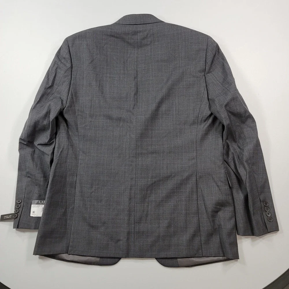 Lauren Ralph Lauren Wool Suit Jacket Mens 44L 44 Grey w/Blue‎ $450